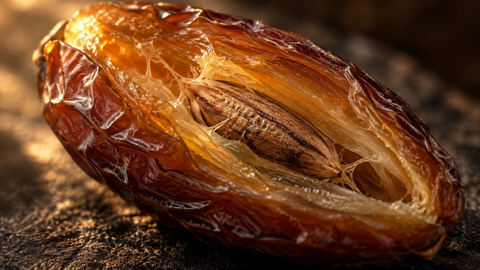 Close view of a date fruit